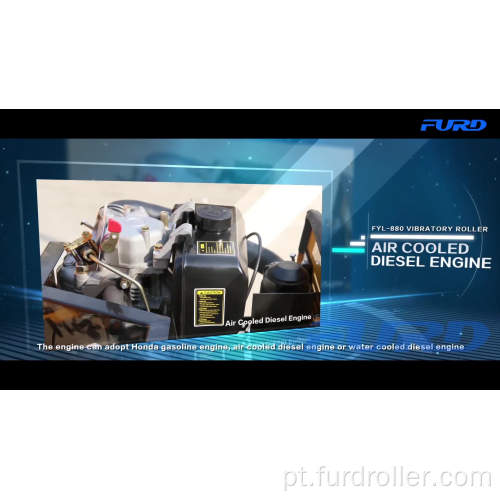 Rolo compactador vibratório automotivo com rolo duplo de tambor (FYL-880)